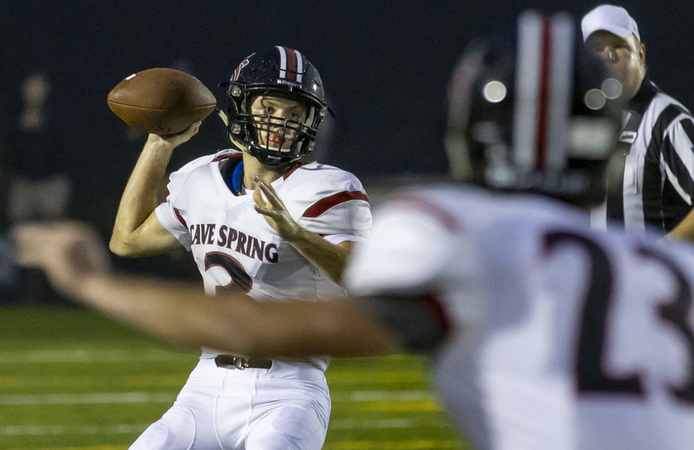 Cave Spring's (3) Lucas Duncan looks for an open receiver.